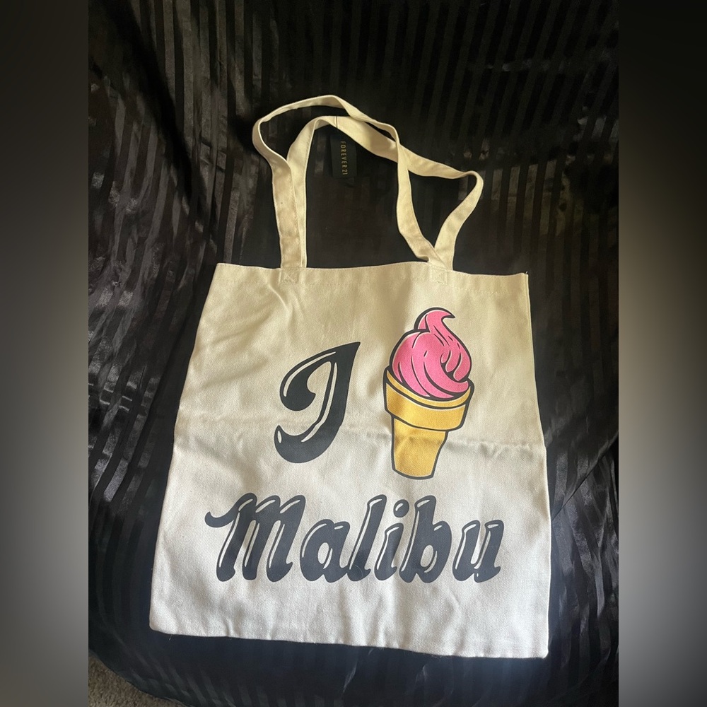 Malibu Ice Cream Tote Bag - White and Pink